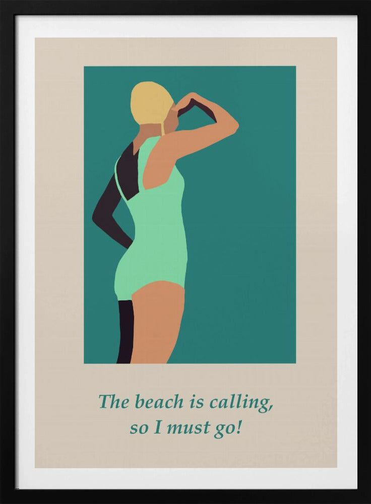 Vintage swimmer poster | Poster