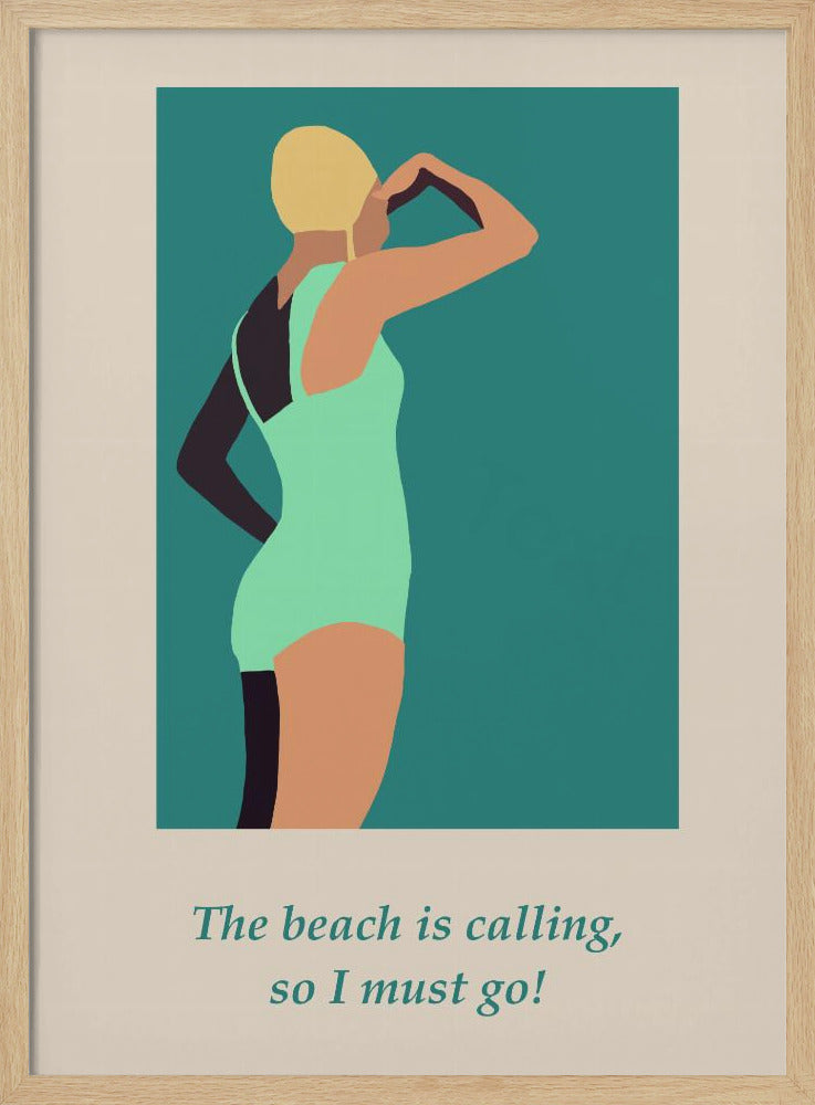 Vintage swimmer poster | Poster