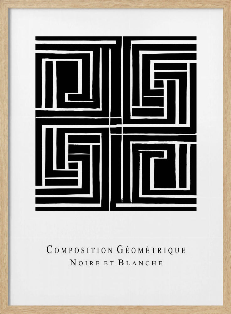 Composition GÃ©omÃ©trique Noire et Blanche | Poster