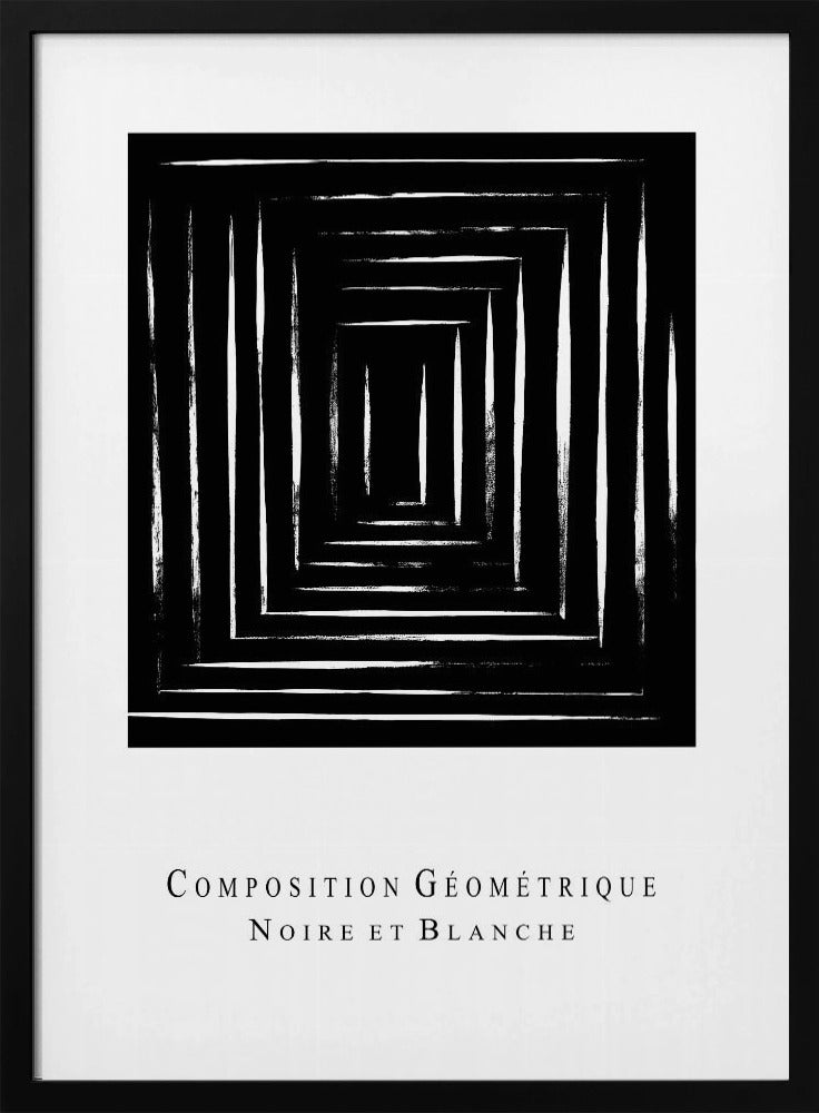 Composition GÃ©omÃ©trique Noire et Blanche | Poster