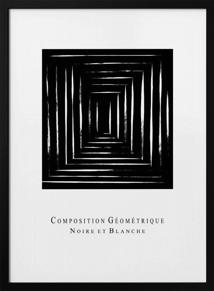 Composition GÃ©omÃ©trique Noire et Blanche | Poster