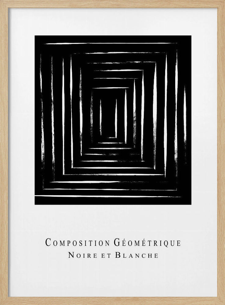 Composition GÃ©omÃ©trique Noire et Blanche | Poster