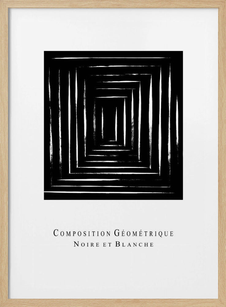 Composition GÃ©omÃ©trique Noire et Blanche | Poster