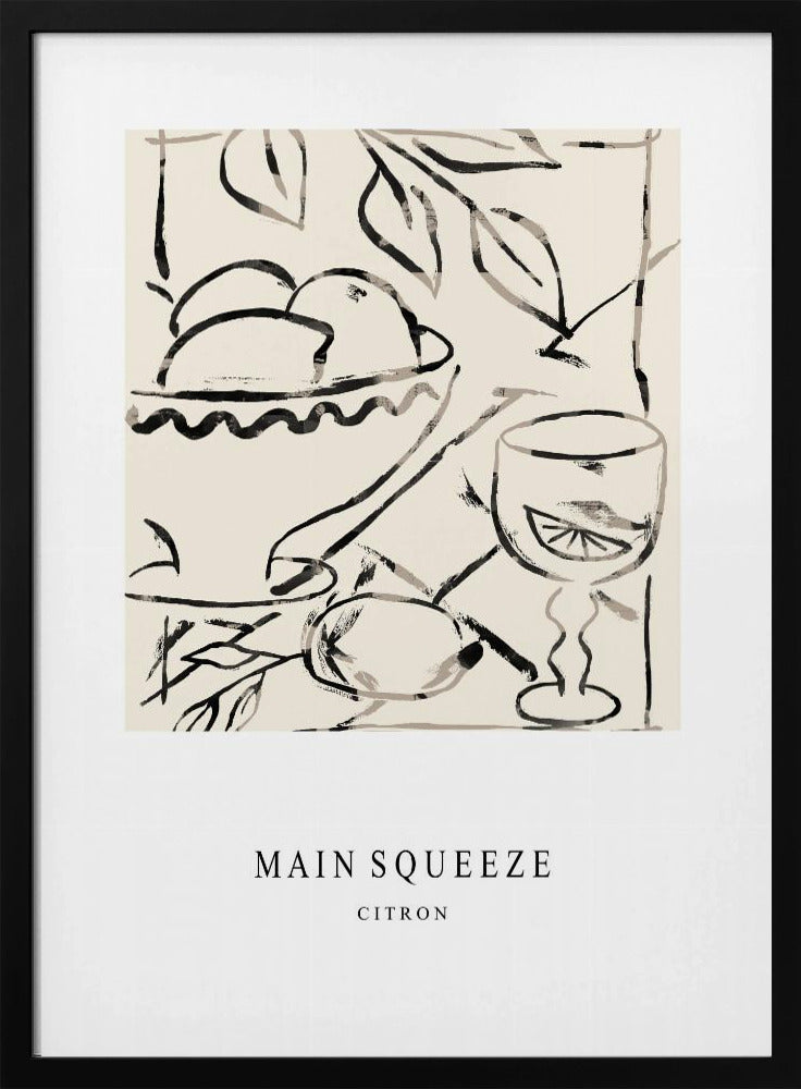 Abstract Fruit Bowl And Glass | Poster