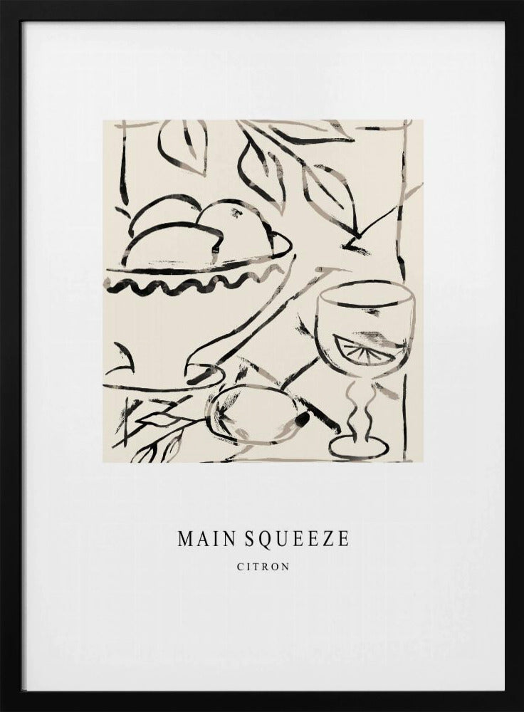 Abstract Fruit Bowl And Glass | Poster