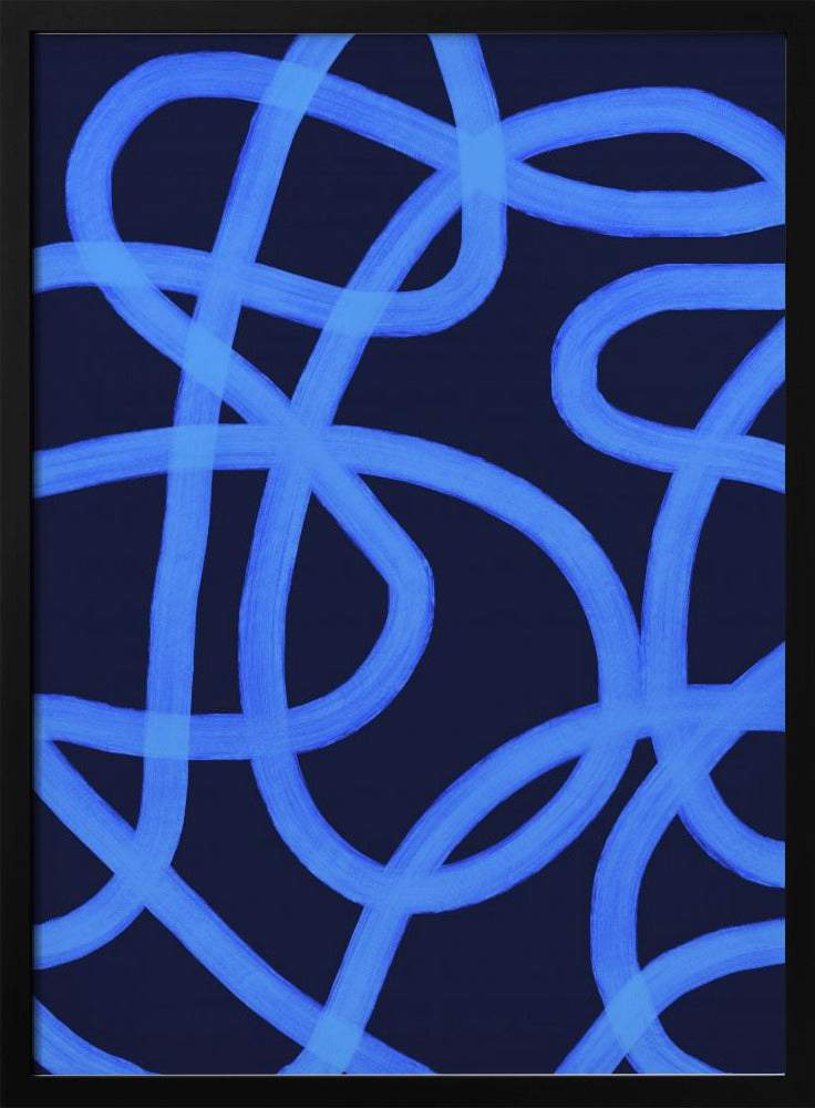 Blue Maze Paths | Poster