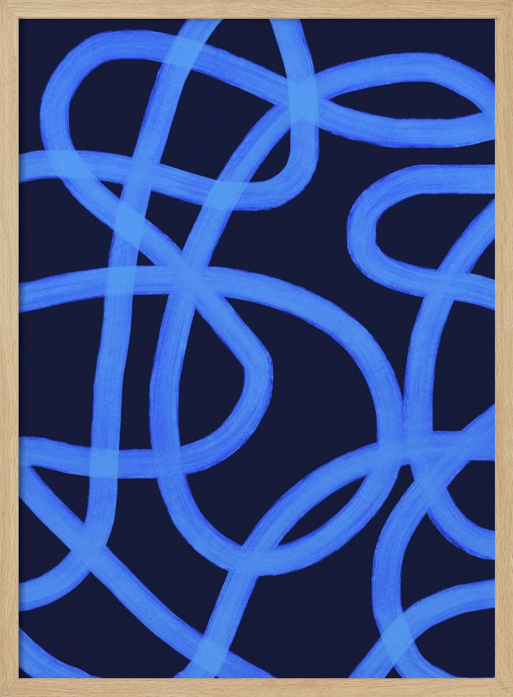 Blue Maze Paths | Poster