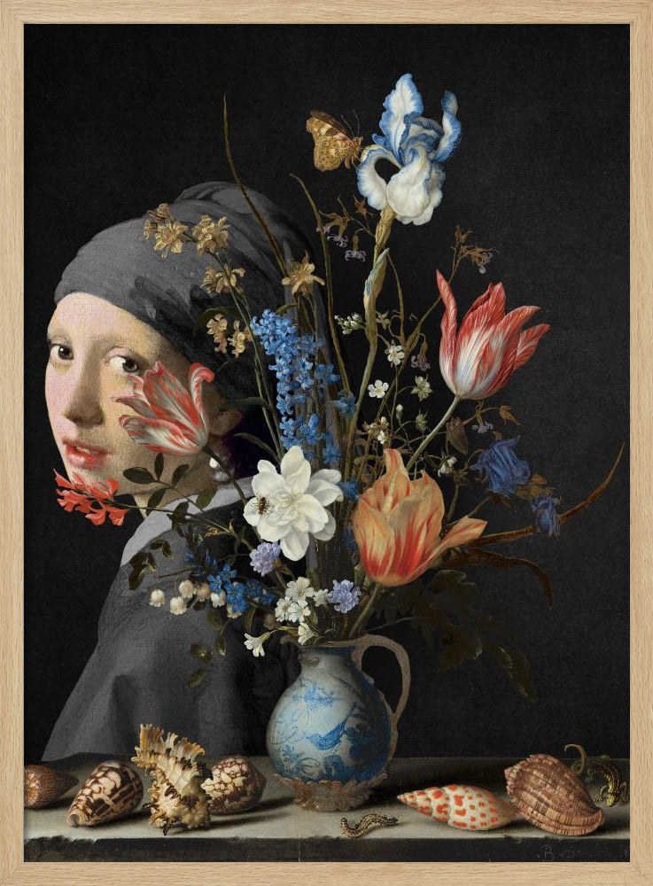 Girl With a Pearl Earring -  Behind a Wan Li Vase Edition | Poster