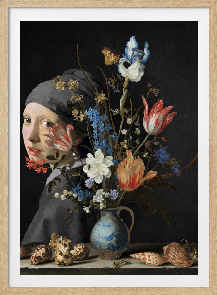 Girl With a Pearl Earring -  Behind a Wan Li Vase Edition | Poster