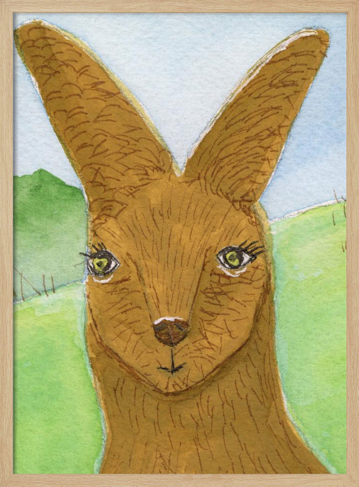 Kangaroo Wallaby Face Nursery Room | Poster