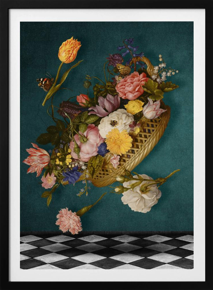 Floating Floral Basket | Poster
