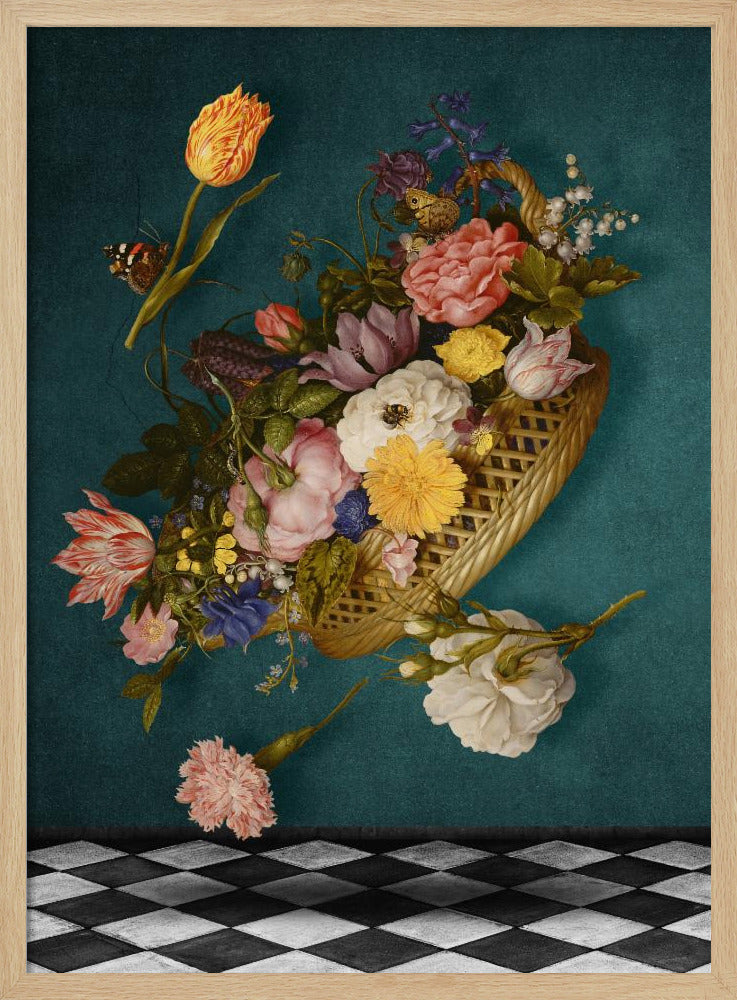 Floating Floral Basket | Poster