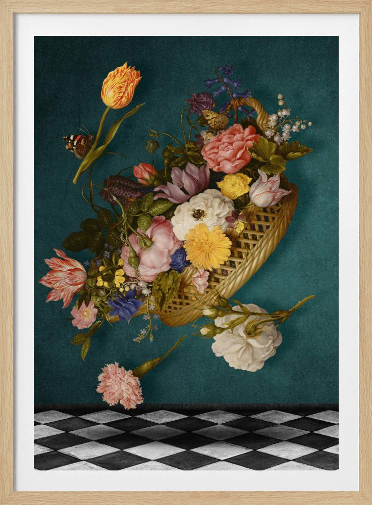 Floating Floral Basket | Poster