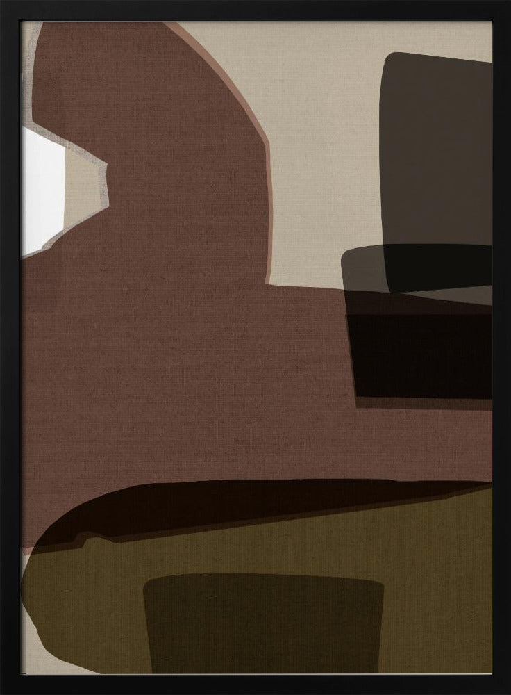 Layered Geometric Shapes And Earthy Tones | Poster