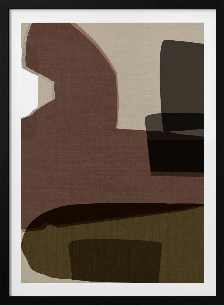Layered Geometric Shapes And Earthy Tones | Poster