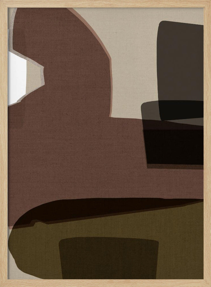 Layered Geometric Shapes And Earthy Tones | Poster