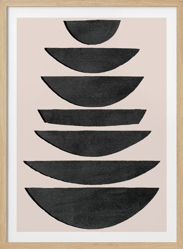Stacked Black Semi Circles | Poster