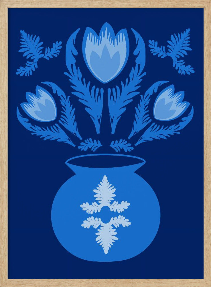 Lumnious Blue Tulips | Poster