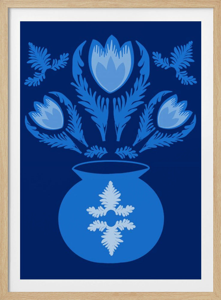 Lumnious Blue Tulips | Poster