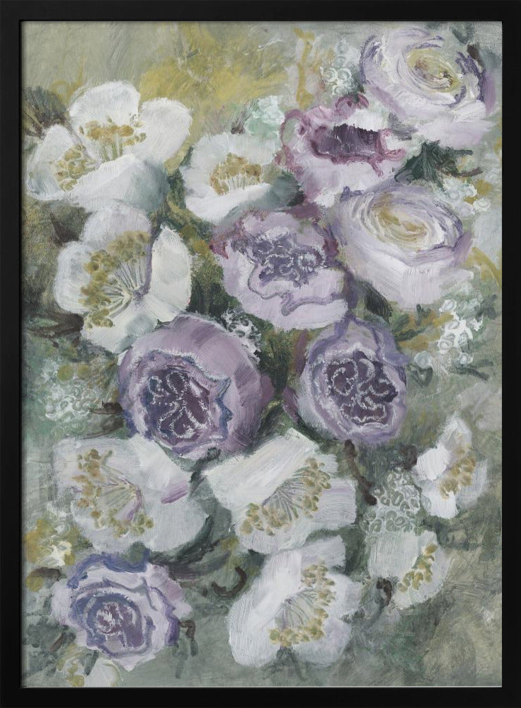 Soft Purple And White Flowers | Poster