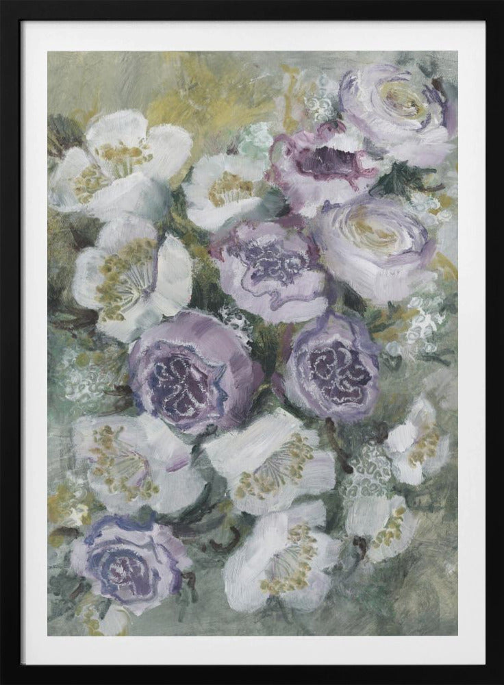 Soft Purple And White Flowers | Poster