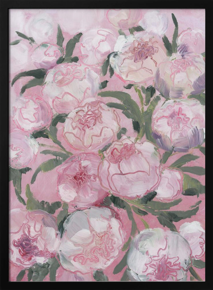 Floral Composition Of Pink Peonies | Poster