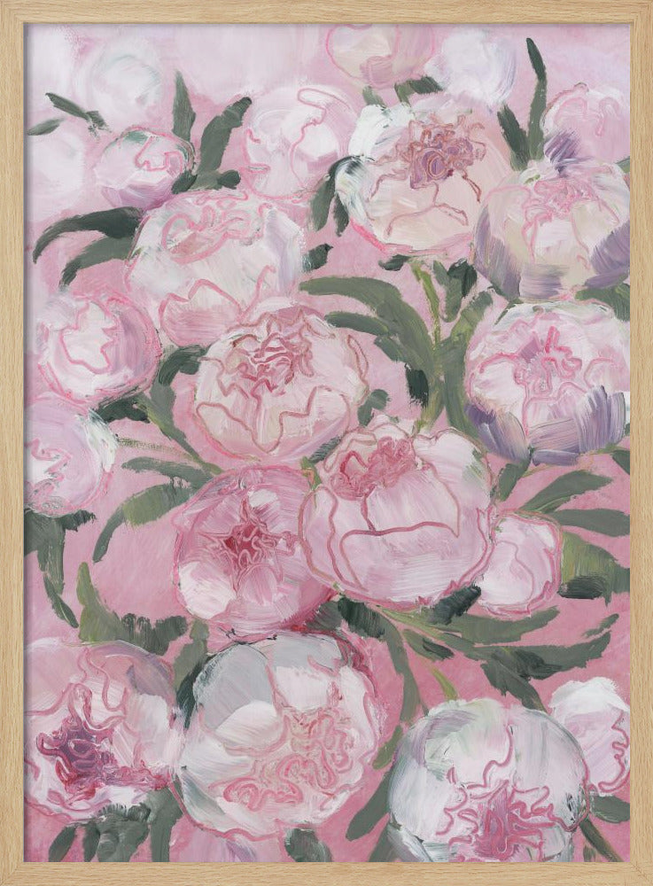 Floral Composition Of Pink Peonies | Poster