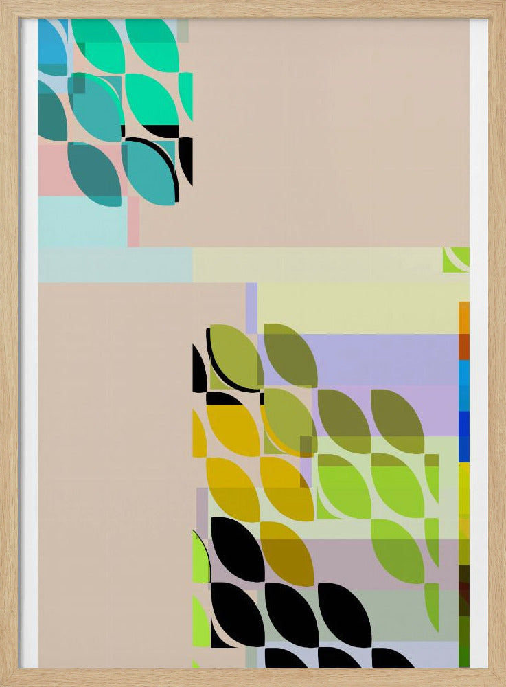 Colorful Leaf Like Shapes | Poster