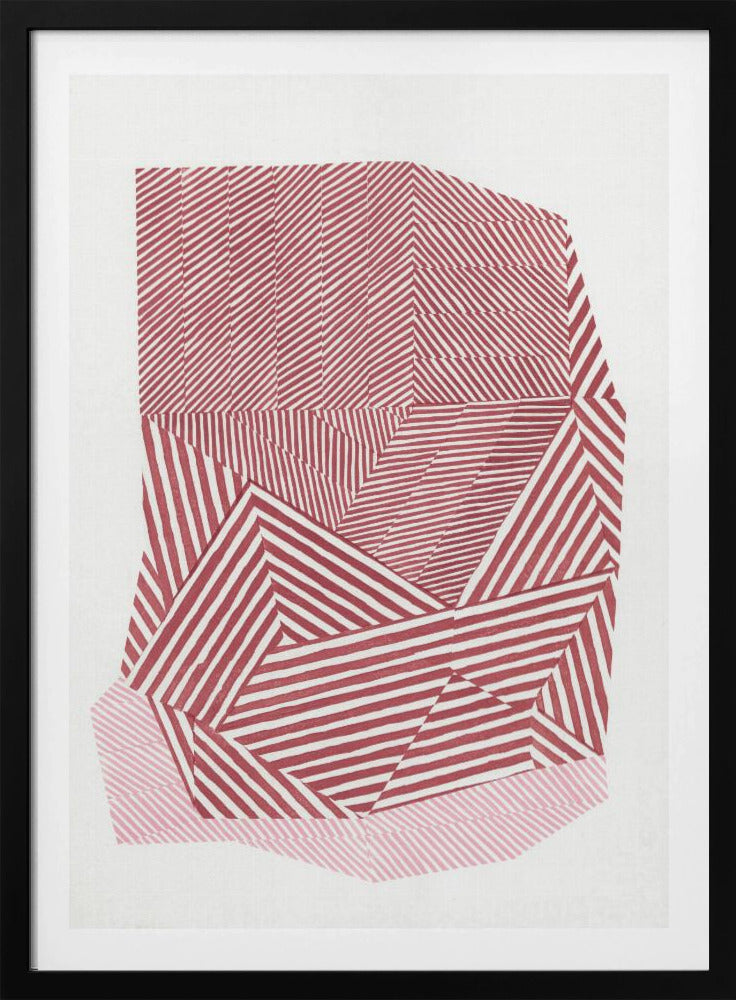 Striped geometric shape | Poster