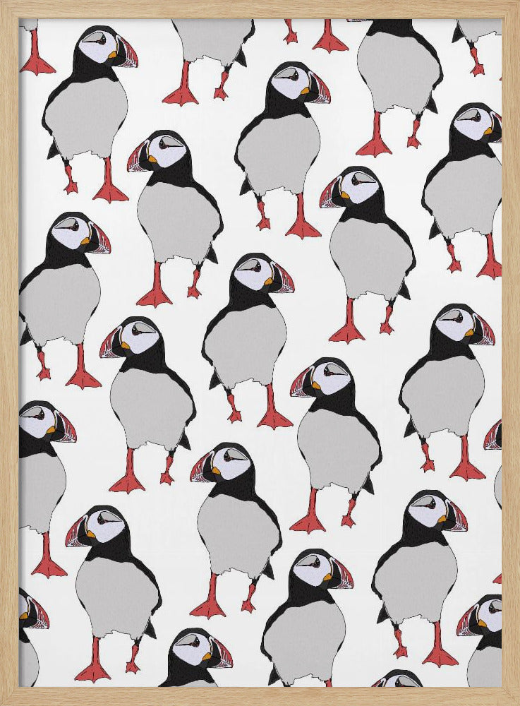 Puffin Bird Pattern | Poster