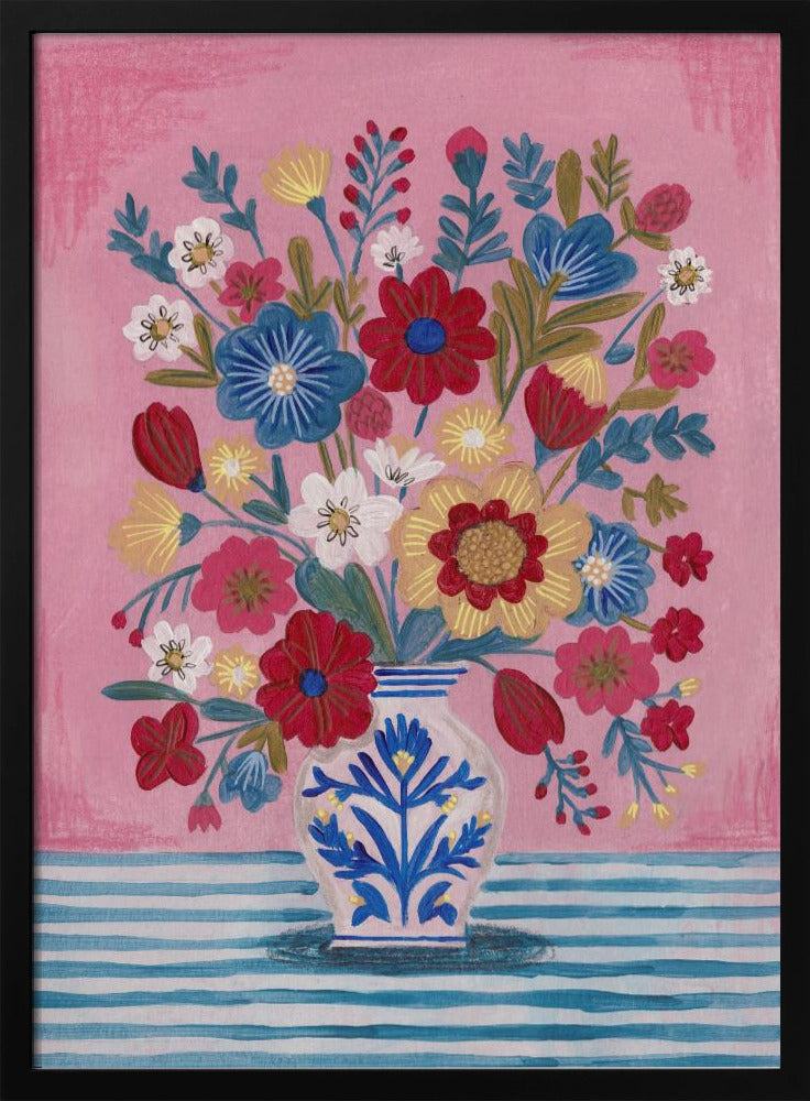 Vase Abundant Floral Still Life | Poster