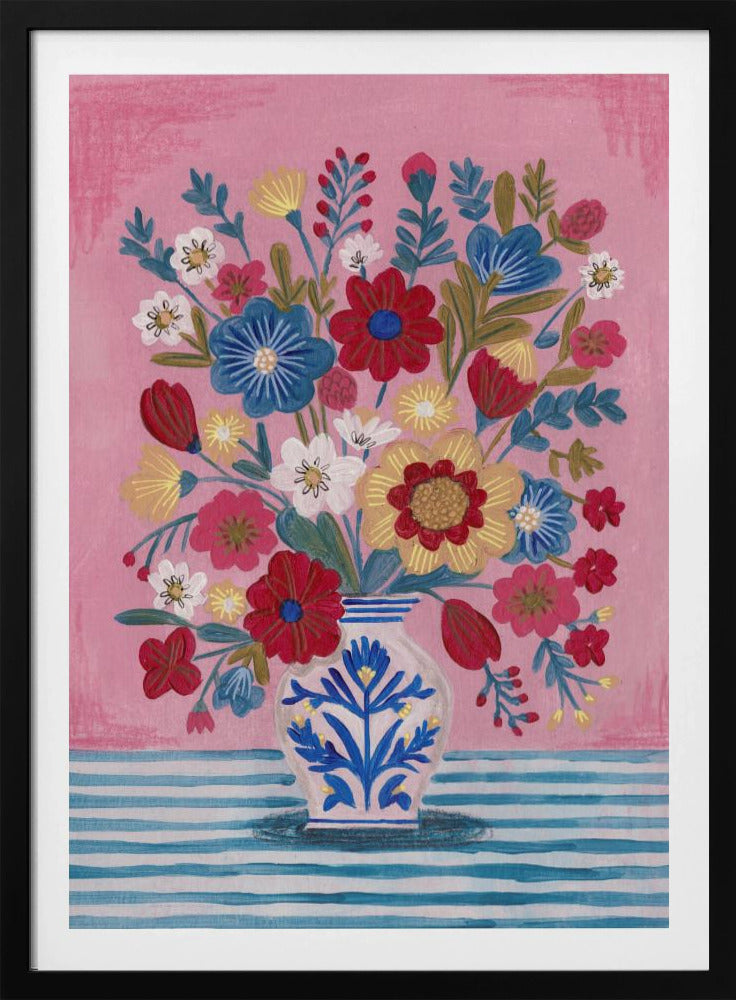 Vase Abundant Floral Still Life | Poster