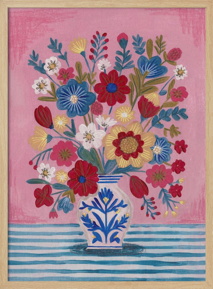 Vase Abundant Floral Still Life | Poster