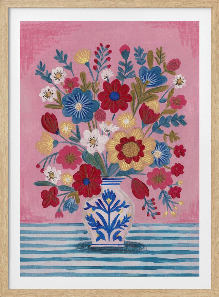 Vase Abundant Floral Still Life | Poster