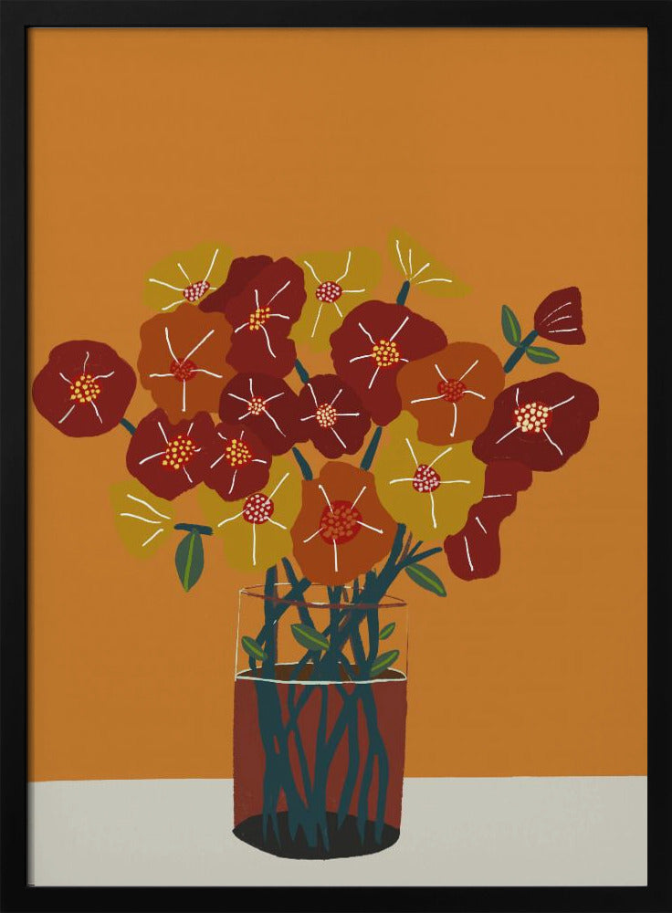 Floral flowers in vase | Poster