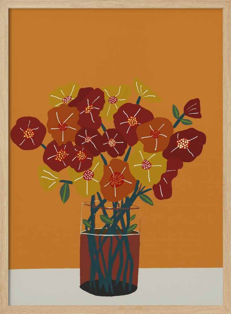 Floral flowers in vase | Poster