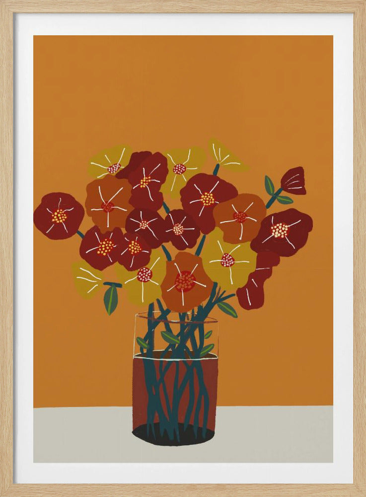 Floral flowers in vase | Poster