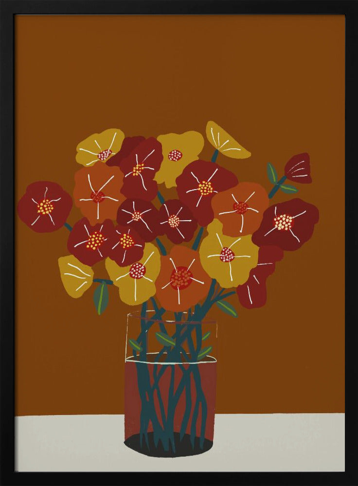 Floral flowers in vase | Poster