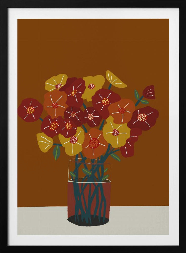 Floral flowers in vase | Poster