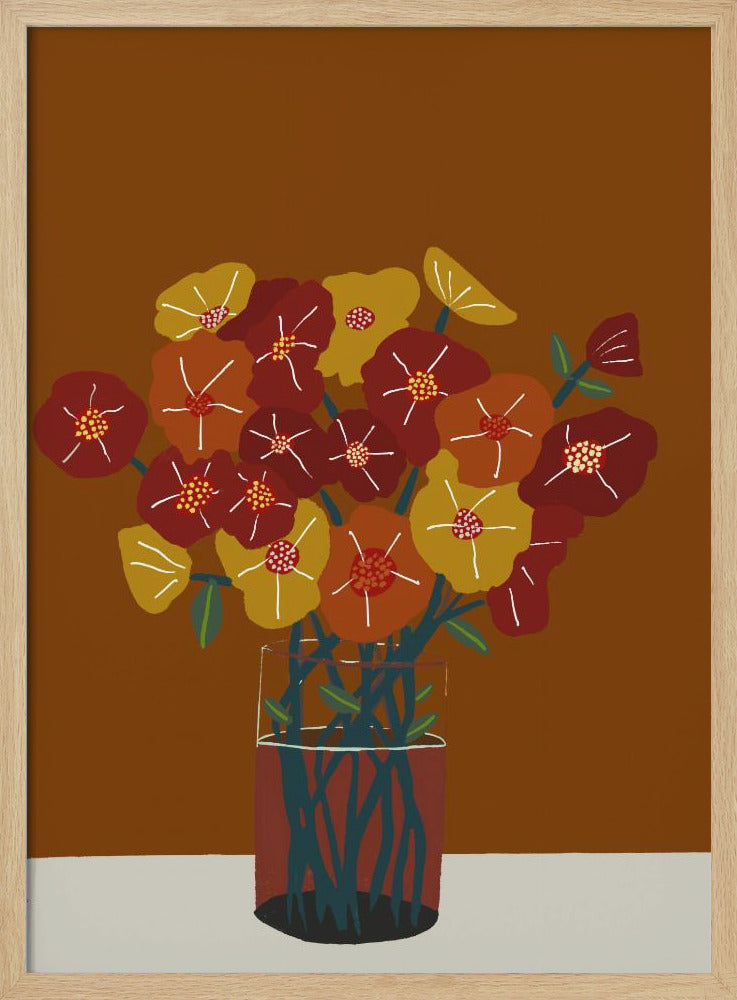 Floral flowers in vase | Poster