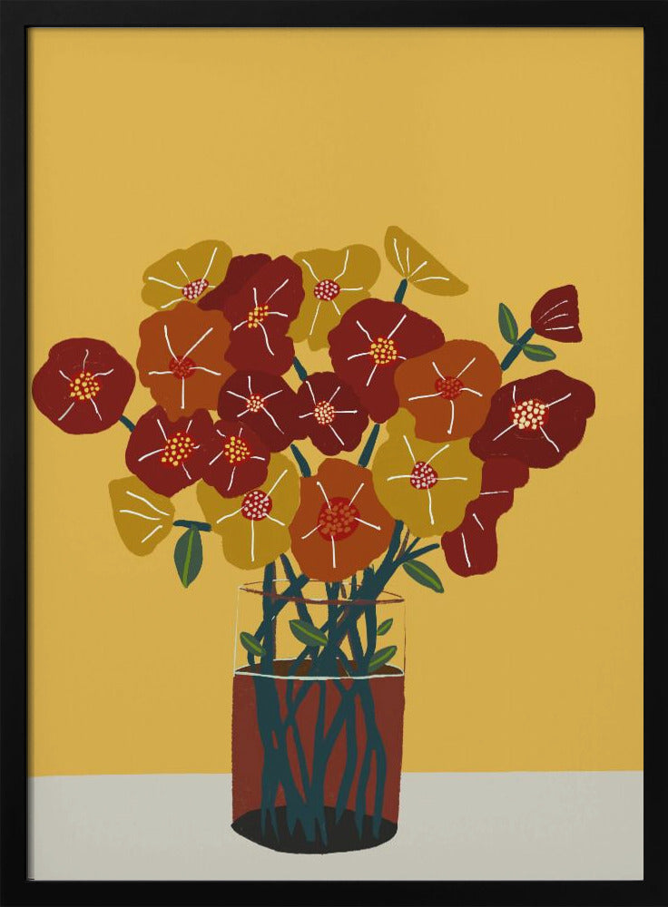 Floral flowers in vase | Poster