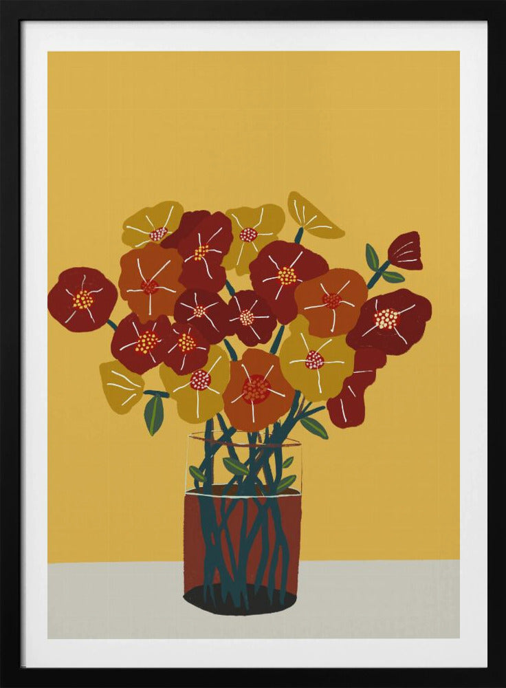 Floral flowers in vase | Poster