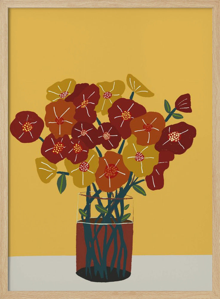 Floral flowers in vase | Poster