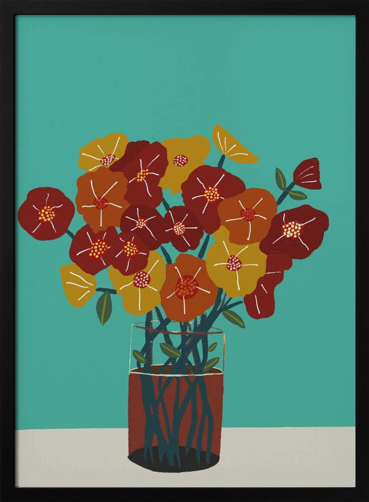 Floral flowers in vase | Poster
