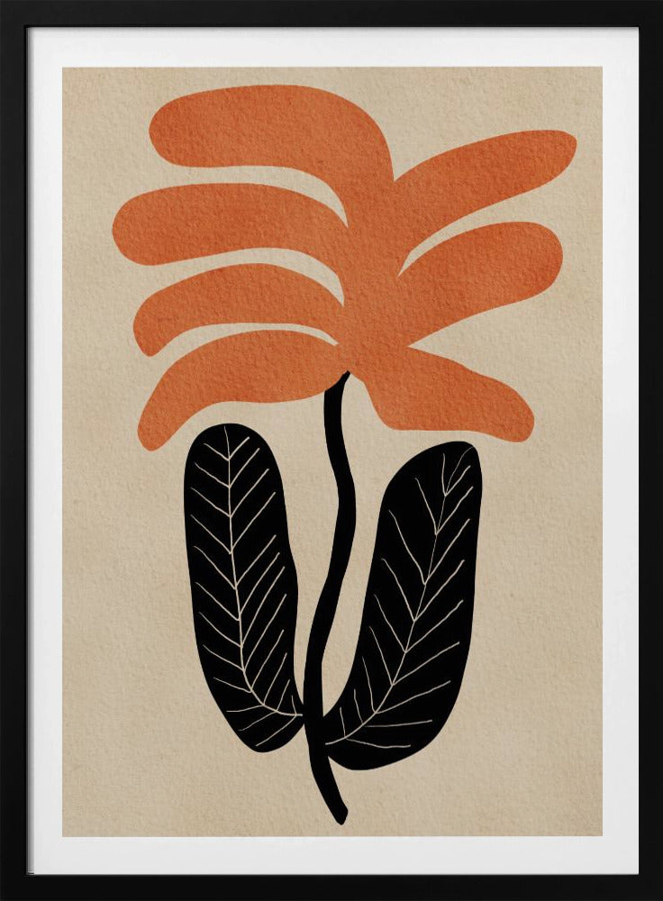 Orange floral flower | Poster