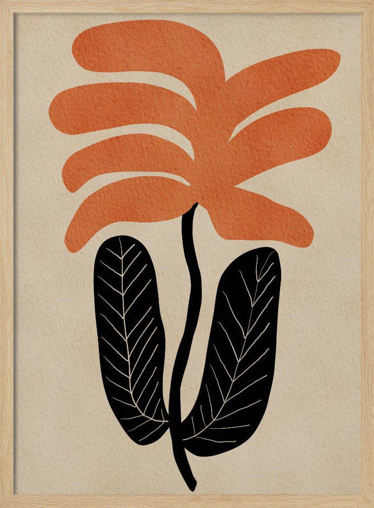 Orange floral flower | Poster