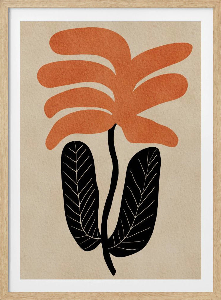 Orange floral flower | Poster