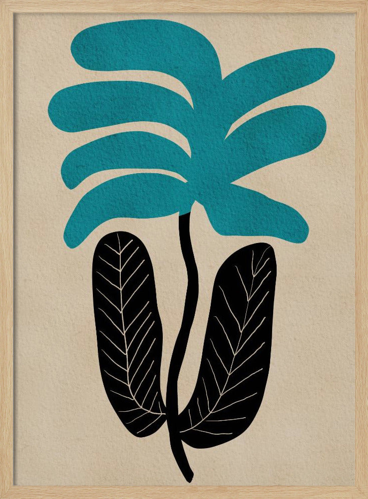 Blue floral flower | Poster