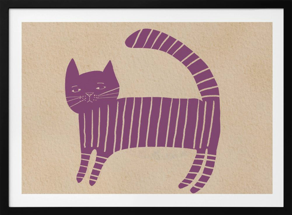 Mauve cat nursery | Poster