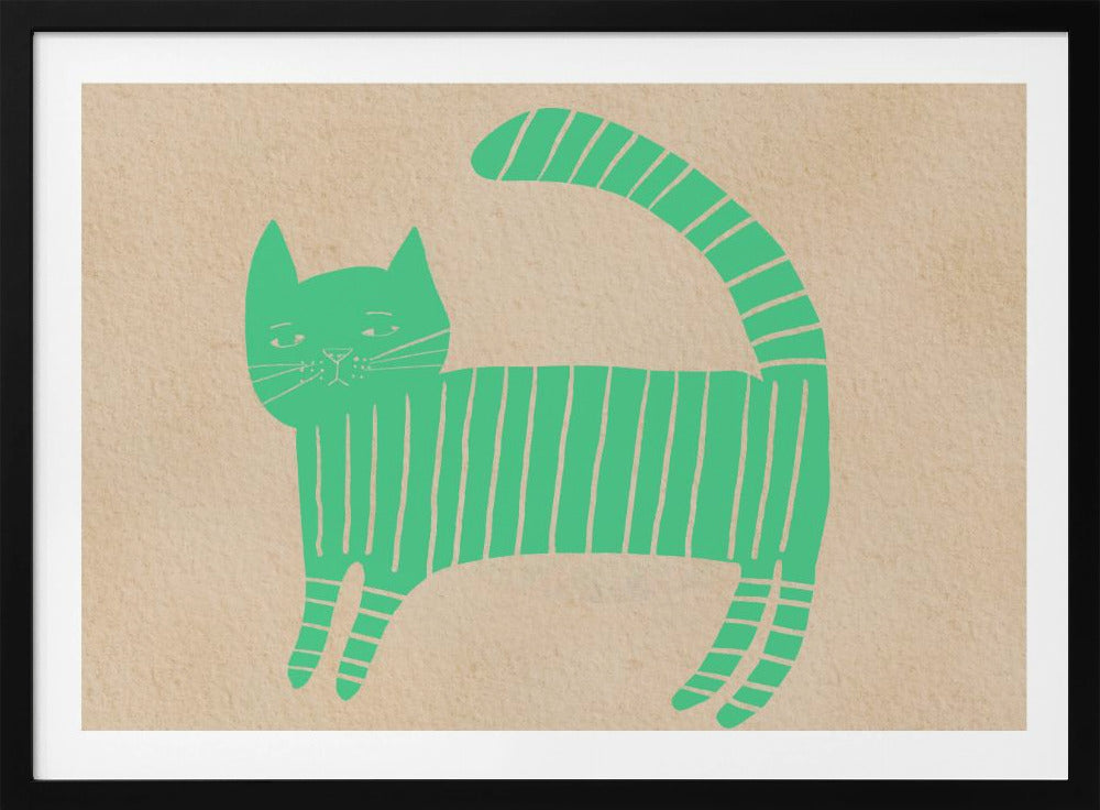 Green cat nursery | Poster